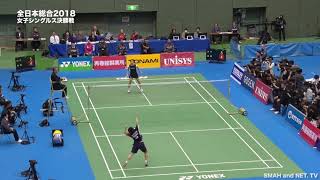 全日本総合選手権2018入賞者の使用ラケット　その②女子シングルス