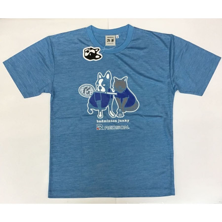 バドミントンジャンキーコラボTシャツ RD-BJ201（ヘザーブルー）
